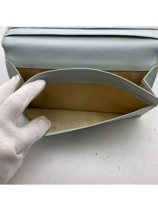 Chanel Coco Button Bifold Wallet Lime Green Card Billfold - Picture 13 of 16